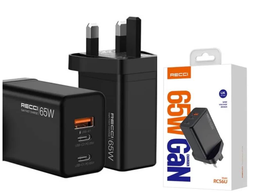 آداپتور 65W فست شارژ برند Recci
