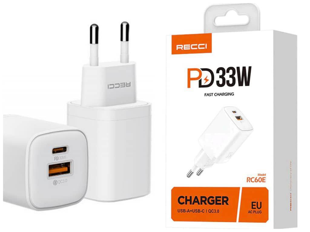 شارژر دیواری 33W برند Recci